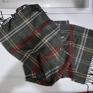 NWOT scarf scarves plaid grey red yellow